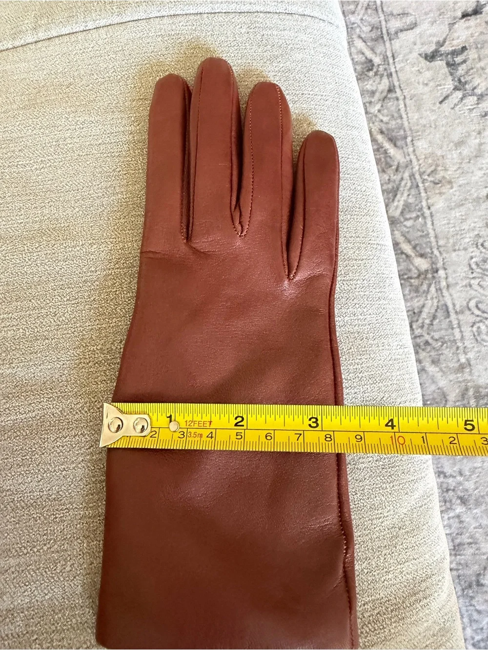100% Cashmere Lined Leather Gloves NWT